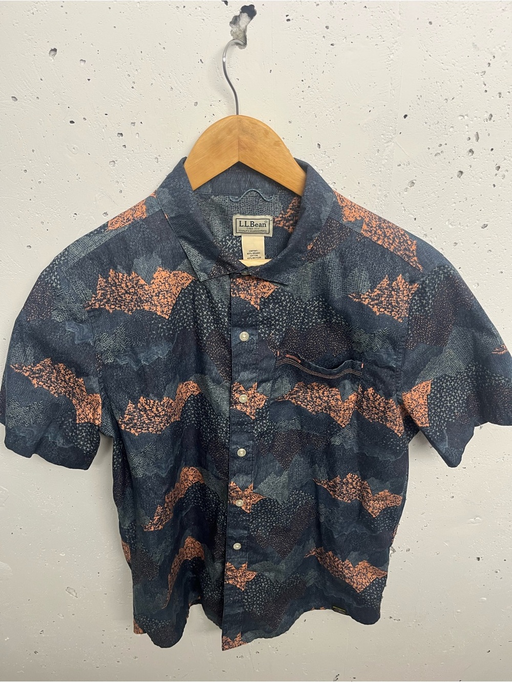 LL Bean short sleeve button up shirt